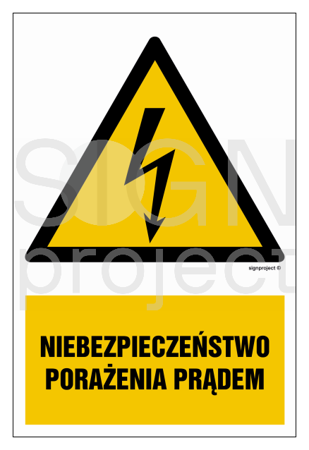 HA031 Electric shock hazard - sheet of 9 stickers