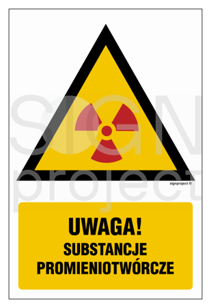 JA013 Radioactive material warning