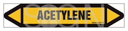 JF008 Acetylene - sheet of 16 stickers