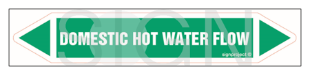 JF127 Domestic hot water flow - sheet of 16 stickers