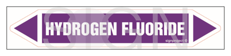 JF224 HYDROGEN FLUORIDE - sheet of 16 stickers