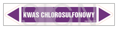 JF242 CHLOROSULFONIC ACID - sheet of 16 stickers