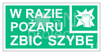 AC040 W razie pożaru zbić szybę