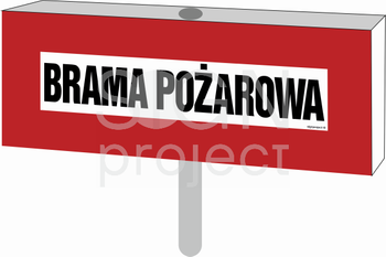 BC606 Brama pożarowa (2D do słupka)