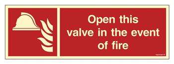 FE141 Open this valve in the event of fire