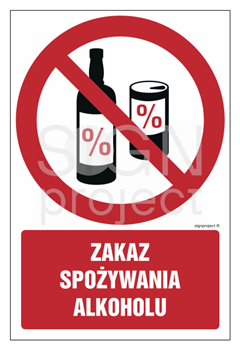 GC031 Zakaz spożywania alkoholu - opakowanie 10 sztuk