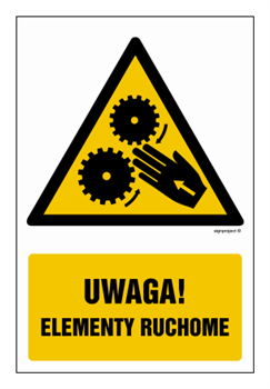 GF046 Uwaga ruchome elementy