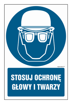 GL019 Stosuj ochronę głowy i twarzy - opakowanie 10 sztuk