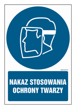 GL043 Nakaz stosowania ochrony twarzy