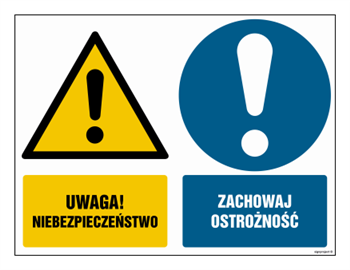 GM017 Uwaga niebezpieczeństwo Zachowaj ostrożność