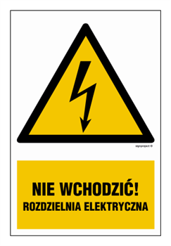 HA030 Nie wchodzić ! Rozdzielnia Elektryczna