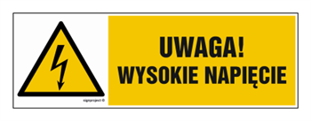 HB016 Uwaga wysokie napięcie