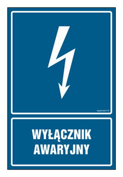 HG032 Wyłącznik awaryjny - arkusz 9 naklejek