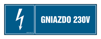 HH036 Gniazdo 230 V - arkusz 8 naklejek - arkusz 8 naklejek