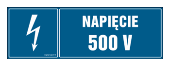 HI002 Napięcie 500 V - arkusz 8 naklejek - arkusz 8 naklejek