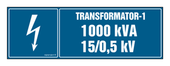 HI003 Transformator-1 1000kVA 15/0.5 kV - arkusz 8 naklejek - arkusz 8 naklejek