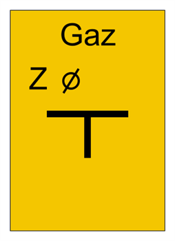 JC001 Tablica zawieradła mechanicznego na gazociągu