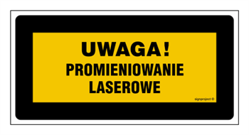 KB002 Uwaga! Światło laserowe