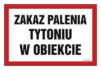 NC011 Zakaz palenia tytoniu w obiekcie