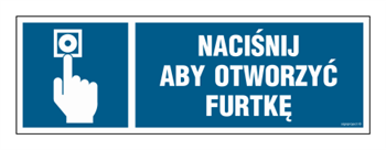 NC076 Naciśnij aby otworzyć furtkę