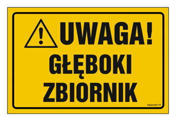 NC082 Uwaga głęboki zbiornik