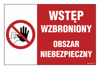 NC083 Wstęp wzbroniony obszar niebezpieczny