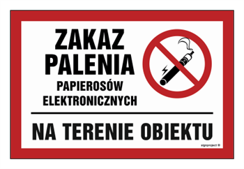 NC087 Zakaz palenia papierosów elektronicznych na terenie obiektu