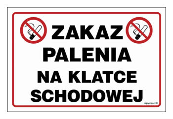 NC108 Zakaz palenia na klatce schodowej