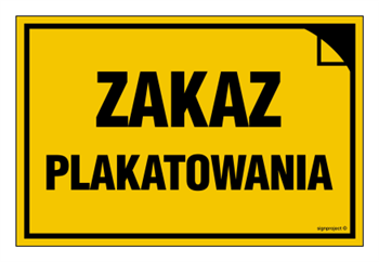 NC116 Zakaz plakatowania