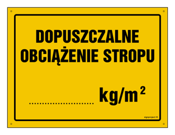 OA056 Dopuszczalne obciążenie stropu