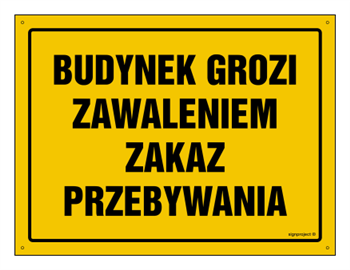 OA057 Budynek grozi zawaleniem - zakaz przebywania