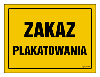 OA095 Zakaz plakatowania