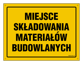 OA111 Miejsce składowania materiałów budowlanych