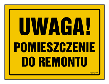 OA124 Uwaga! Pomieszczenie do remontu