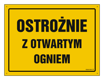 OA140 Ostrożnie z otwartym ogniem