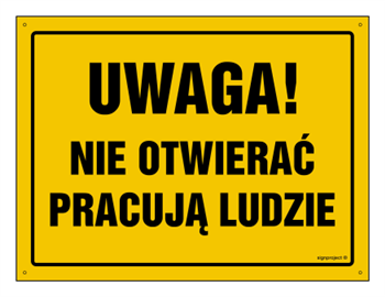 OA183 Uwaga! Nie otwierać Pracują ludzie