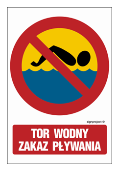 OE022 Tor wodny zakaz pływania