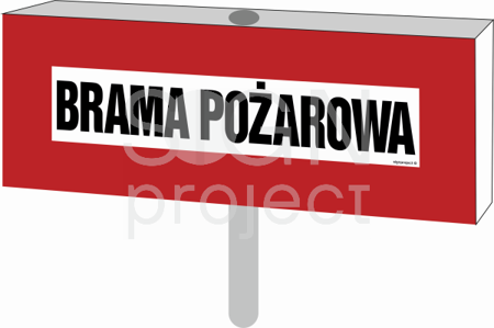 BC606 Brama pożarowa (2D do słupka)