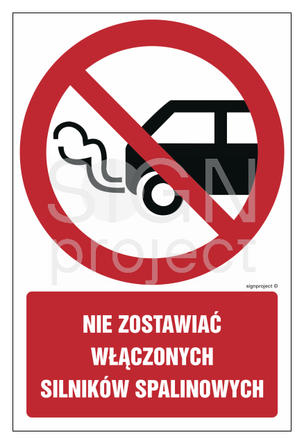 GC020 Nie zostawiać włączonych silników spalinowych