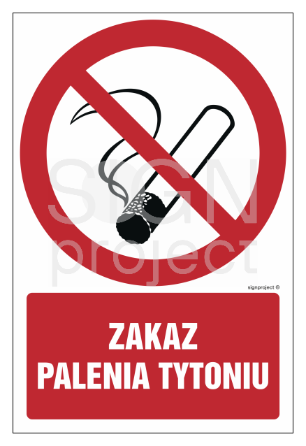 GC036 Zakaz palenia tytoniu - opakowanie 10 sztuk