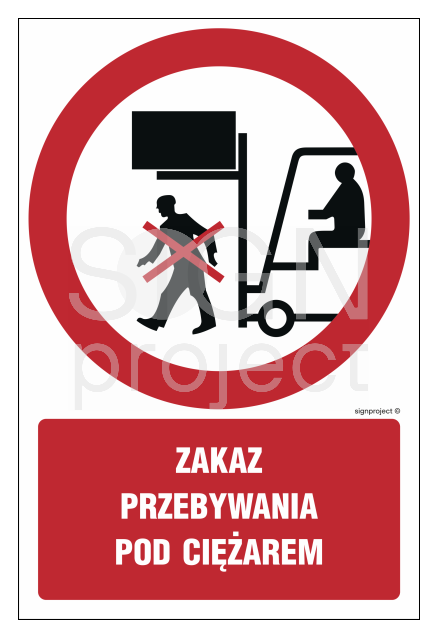 GC057 Zakaz przebywania pod ciężarem