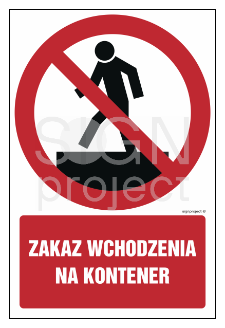 GC062 Zakaz wchodzenia na kontener