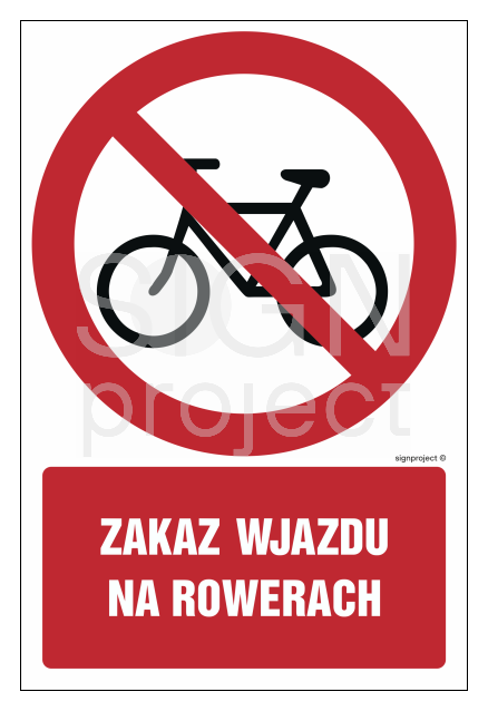 GC064 Zakaz wjazdu na rowerach - opakowanie 10 sztuk