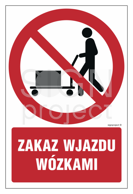 GC065 Zakaz wchodzenia z wózkami