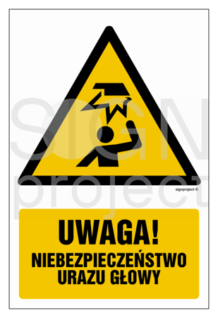 GF017 Uwaga - niebezpieczeństwo urazu głowy