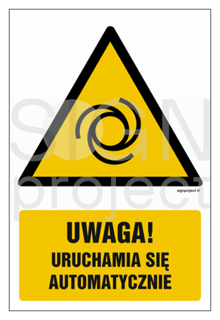 GF034 Uwaga! Uruchamia się automatycznie