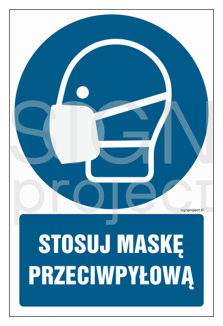 GL018 Stosuj maskę przeciwpyłową