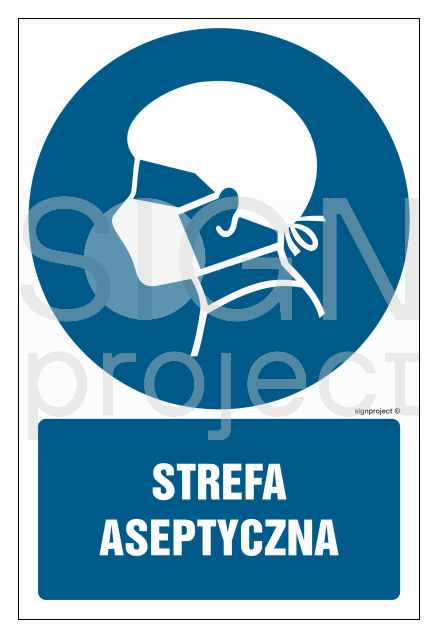 GL026 Strefa aseptyczna - arkusz 9 naklejek