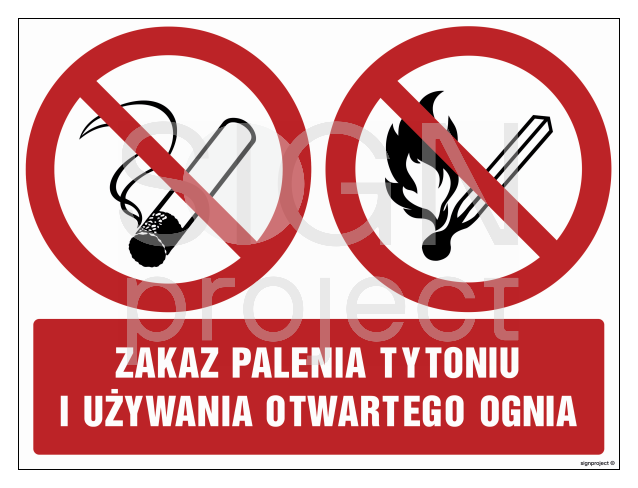 GM033 Zakaz palenia tytoniu i używania otwartego ognia