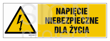 HB002 Napięcie niebezpieczne dla życia